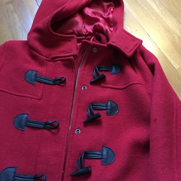 Gap Red Wool Peacoat ❤️ - Picture 3 of 5